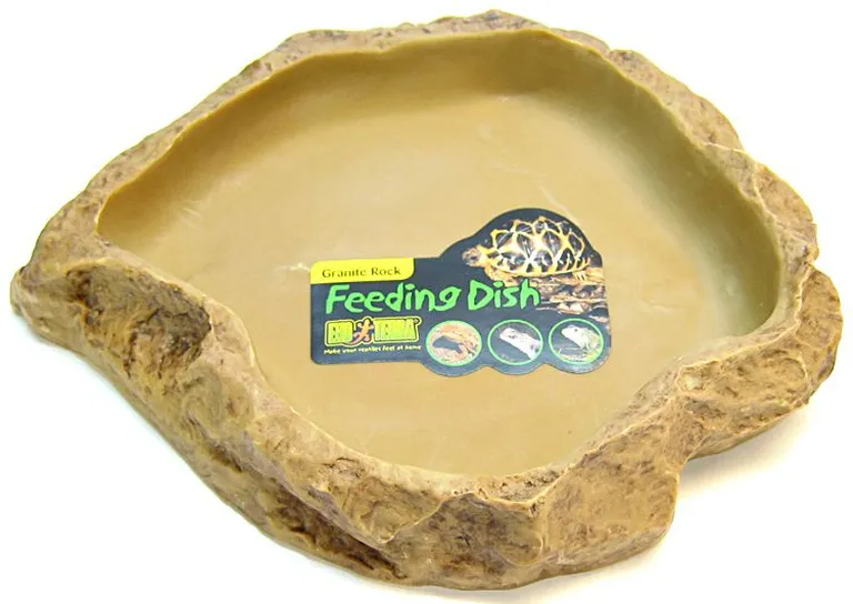Exo Terra Granite Rock Feeding Dish for Reptiles Photo 3