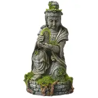 Photo of Exotic Environments Ancient Buddha Statue with Moss Aquarium Ornament