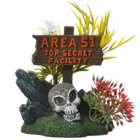 Photo of Exotic Environments Area 51 Top Secret Sign Aquarium Ornament