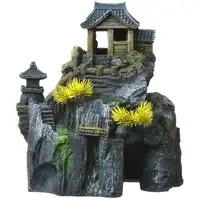 Photo of Exotic Environments Asian Cottage House with Bonsai Aquarium Ornament