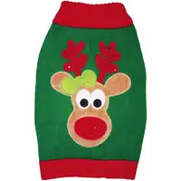 Photo of Fashion Pet Green Reindeer Dog Sweater