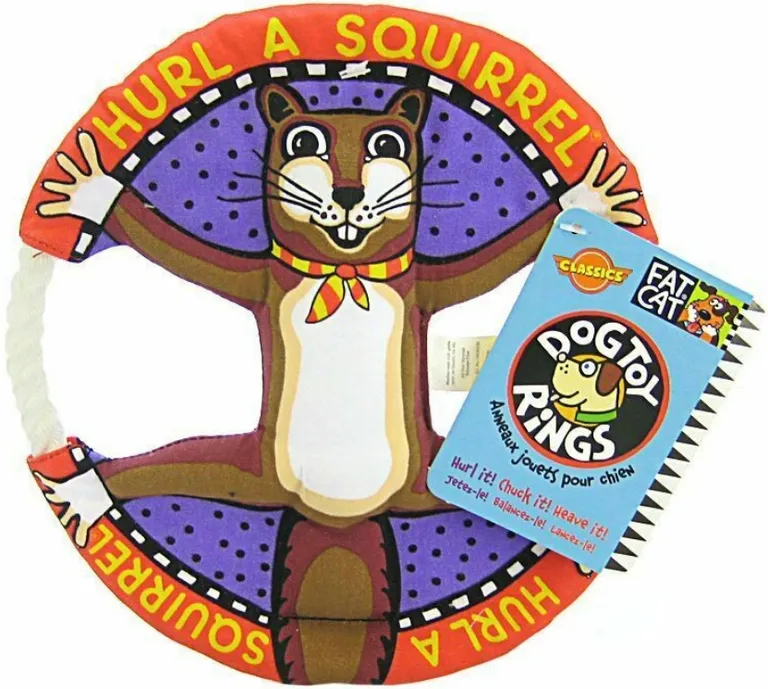 Fat Cat Hurl A Squirrel Dog Toy Rings Assorted Characters Photo 1