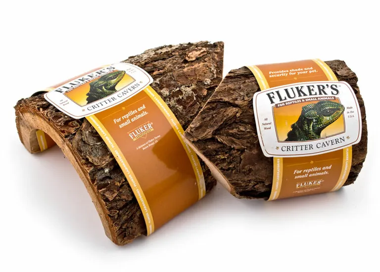 Flukers Critter Cavern Corner Half-Log for Reptiles and Small Animals Photo 4
