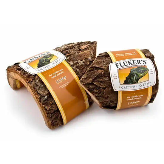 Flukers Critter Cavern Corner Half-Log for Reptiles and Small Animals Photo 4