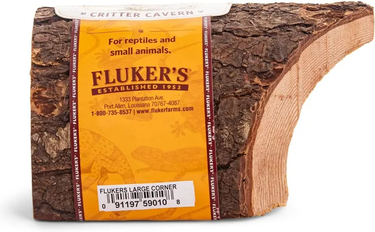 Flukers Critter Cavern Corner Half-Log for Reptiles and Small Animals Photo 2