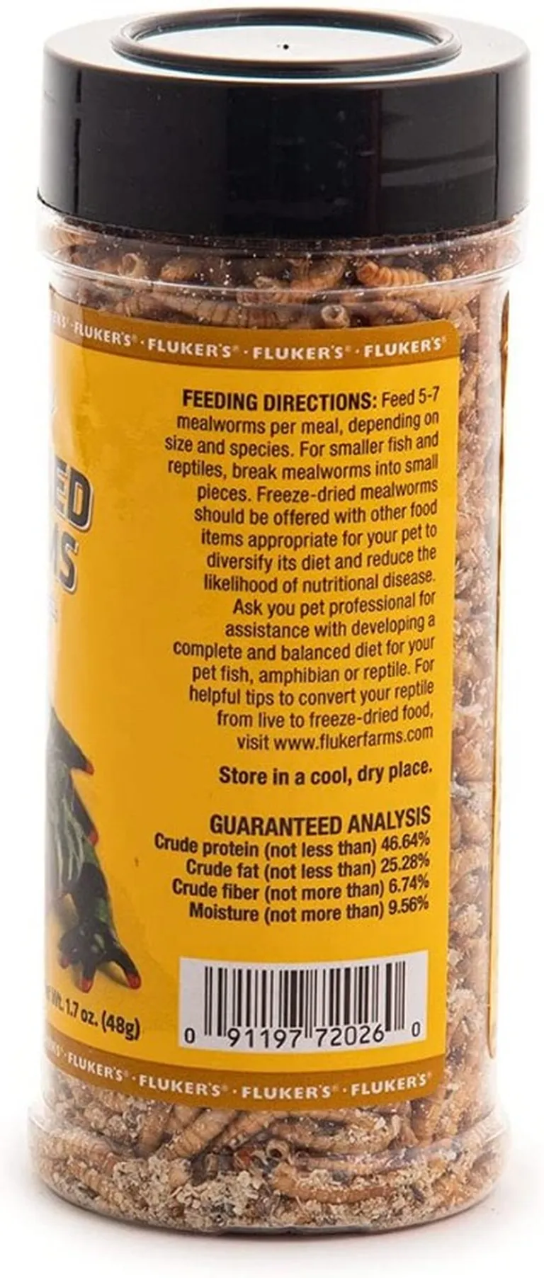 Flukers Freeze-Dried Mealworms for Reptiles, Birds, Tropical Fish, Amphibians and Hedgehogs Photo 4