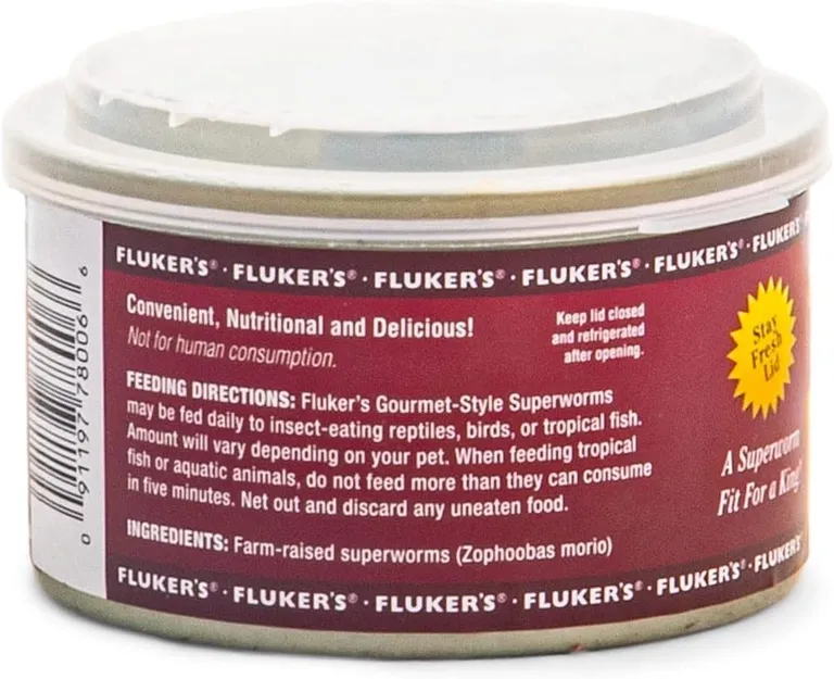 Flukers Gourmet Canned Superworms for Reptiles Photo 2