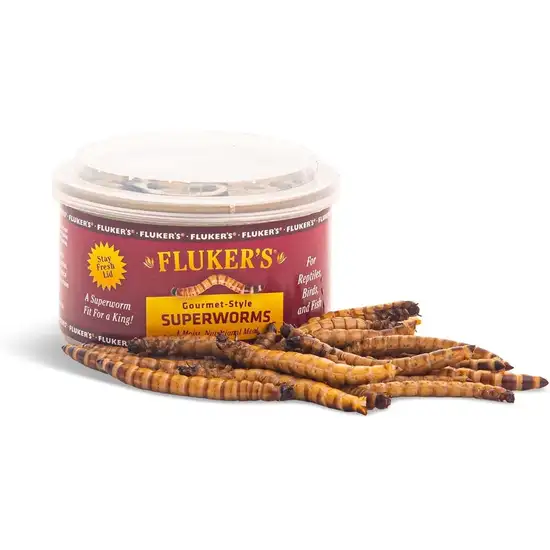 Flukers Gourmet Canned Superworms for Reptiles Photo 1