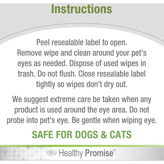 Four Paws Eye Wipes Tear Stain Remover Photo 6