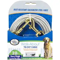 Photo of Four Paws Pet Select Walk-About Tie-Out Cable Heavy Weight for Dogs up to 100 lbs