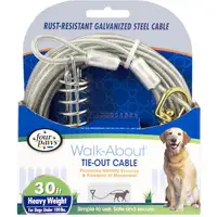 Photo of Four Paws Pet Select Walk-About Tie-Out Cable Heavy Weight for Dogs up to 100 lbs