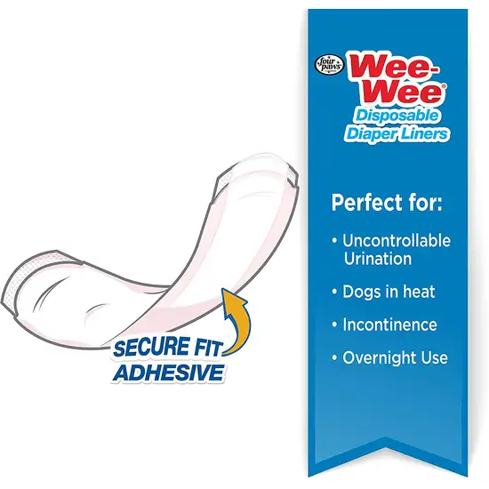 Four Paws Wee Wee Disposable Diaper Super Absorbent Liner Pads Photo 3