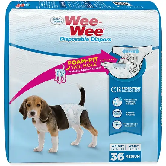 Four Paws Wee Wee Disposable Diapers Medium Photo 1