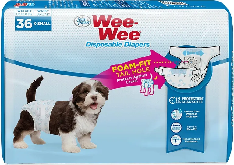 Four Paws Wee Wee Disposable Diapers X-Small Photo 1