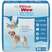Photo of Four Paws Wee Wee Disposable Male Dog Wraps Medium/Large