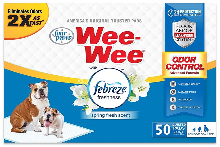 Four Paws Wee Wee Odor Control Pads with Fabreeze Freshness Photo 1