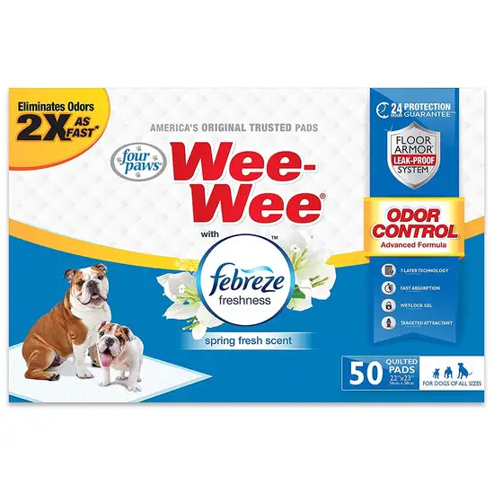 Four Paws Wee Wee Odor Control Pads with Fabreeze Freshness Photo 1