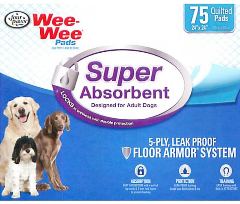 Four Paws Wee Wee Pads Super Absorbent Photo 1