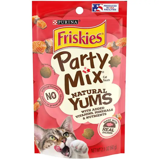 Friskies Party Mix Naturals Cat Treats Real Salmon Photo 1