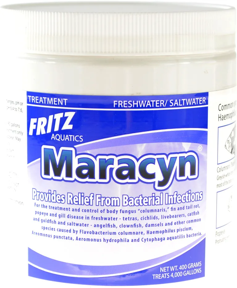 Fritz Aquatics Maracyn Bacterial Treatment Powder for Freshwater and Saltwater Aquariums Jar Photo 1
