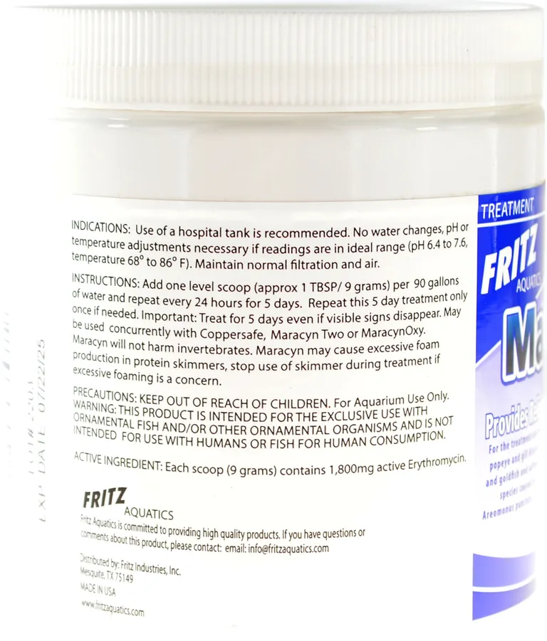 Fritz Aquatics Maracyn Bacterial Treatment Powder for Freshwater and Saltwater Aquariums Jar Photo 3