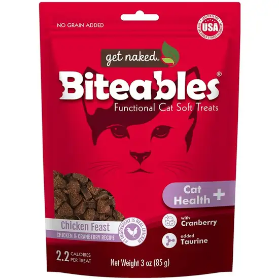 Get Naked Cat Health Biteables Soft Cat Treats Chicken Feast Flavor Photo 1