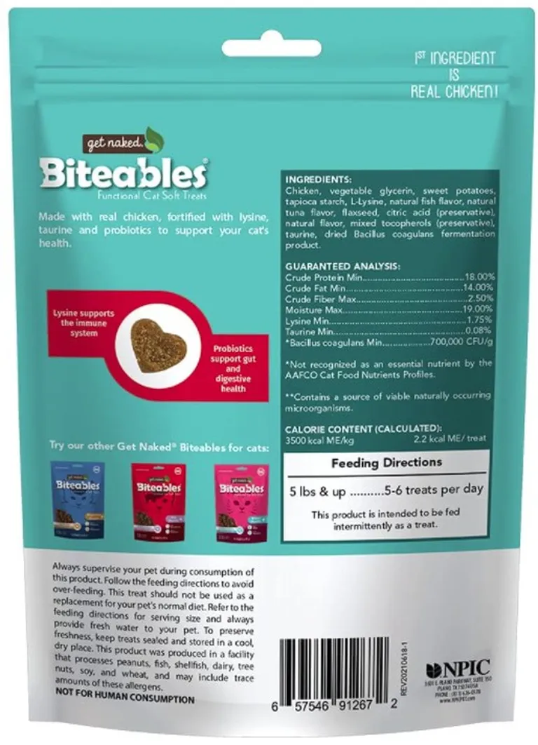 Get Naked Essential Health Biteables Soft Cat Treats Land and Sea Flavor Photo 2