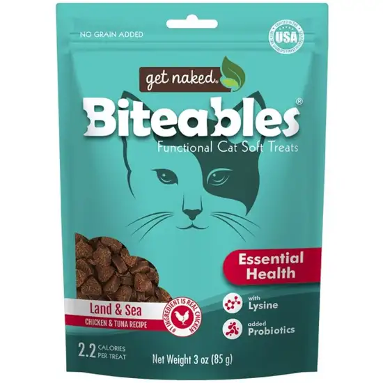Get Naked Essential Health Biteables Soft Cat Treats Land and Sea Flavor Photo 1