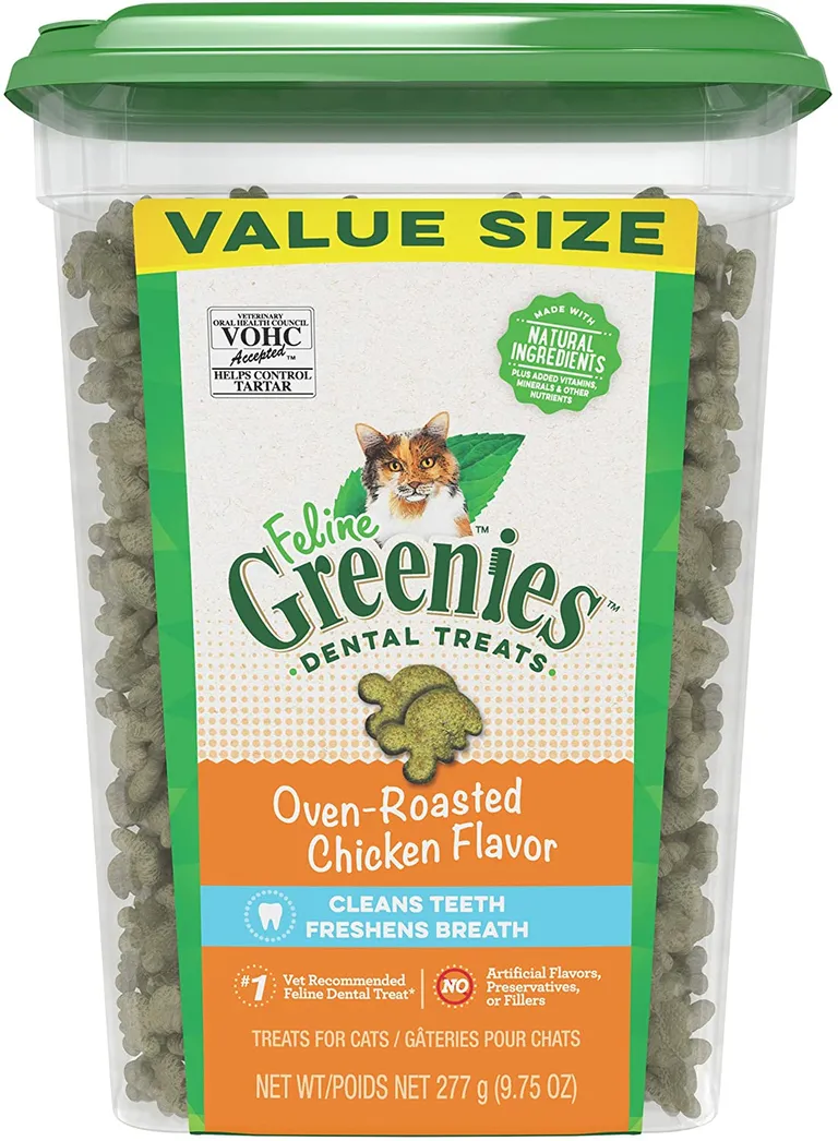 Greenies Feline Natural Dental Treats Oven Roasted Chicken Flavor Photo 1