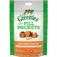 Photo of Greenies Feline Pill Pockets Cat Treats Chicken Flavor