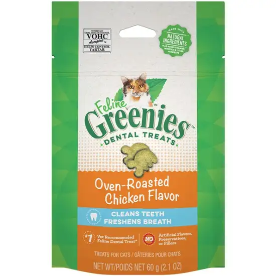 Greenies Greenies Feline Natural Dental Treats Oven Roasted Chicken Flavor Photo 1