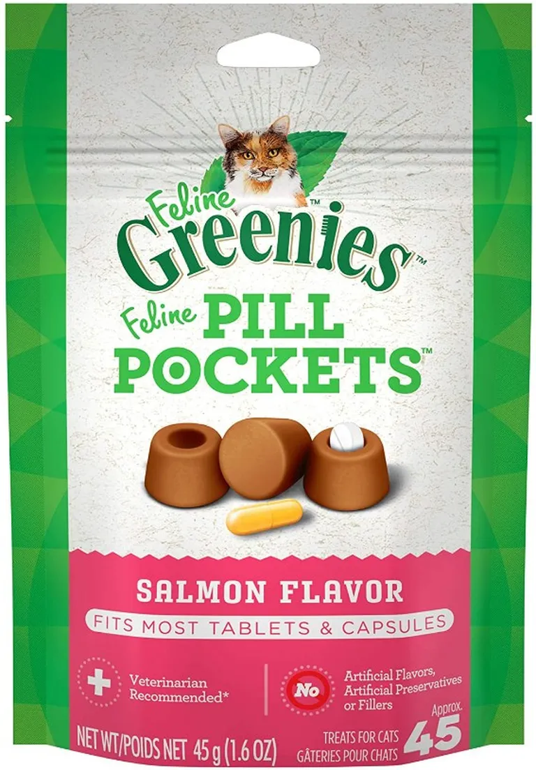 Greenies Pill Pockets Salmon Flavor Cat Treats Photo 1