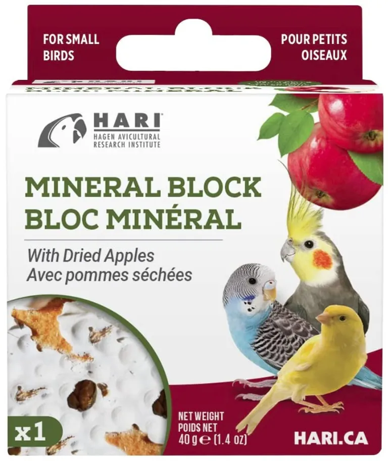 HARI Dried Apple Mineral Block for Small Birds Photo 1
