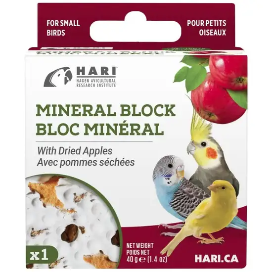 HARI Dried Apple Mineral Block for Small Birds Photo 1