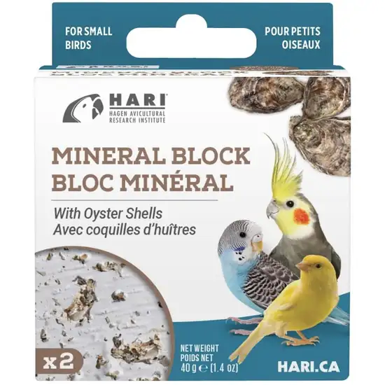 HARI Oyster Shell Mineral Block for Small Birds Photo 1