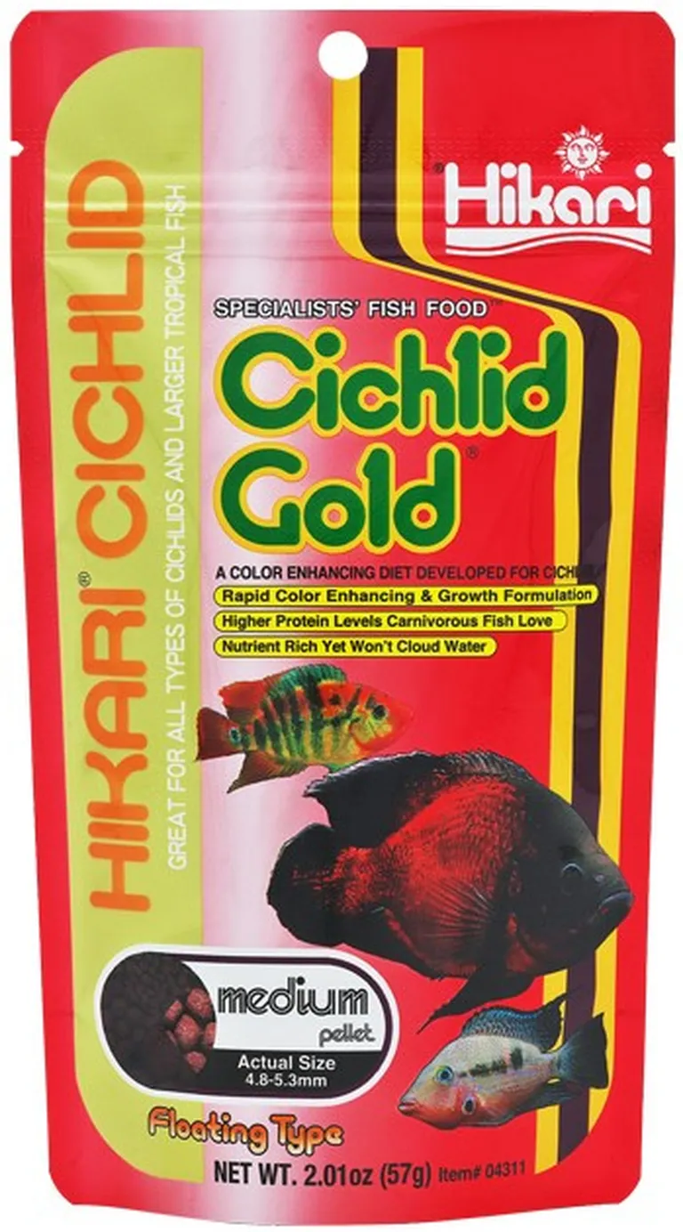 Hikari Cichlid Gold Color Enhancing Fish Food - Medium Pellet Photo 1