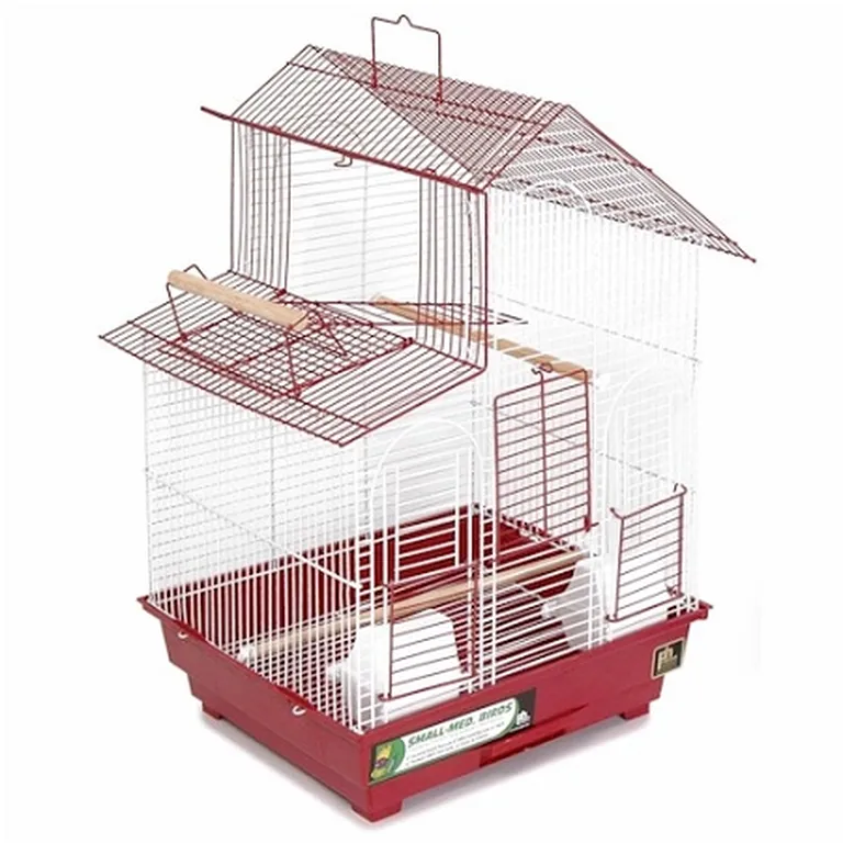 House Style Bird Cage - Red Photo 1
