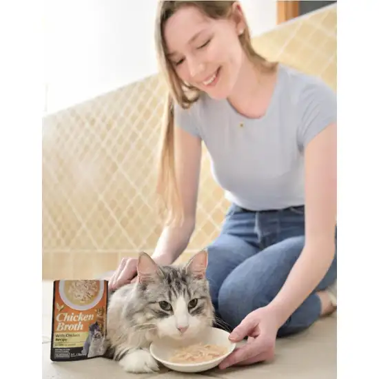 Inaba Chicken Broth with Chicken Recipe Side Dish for Cats Photo 3