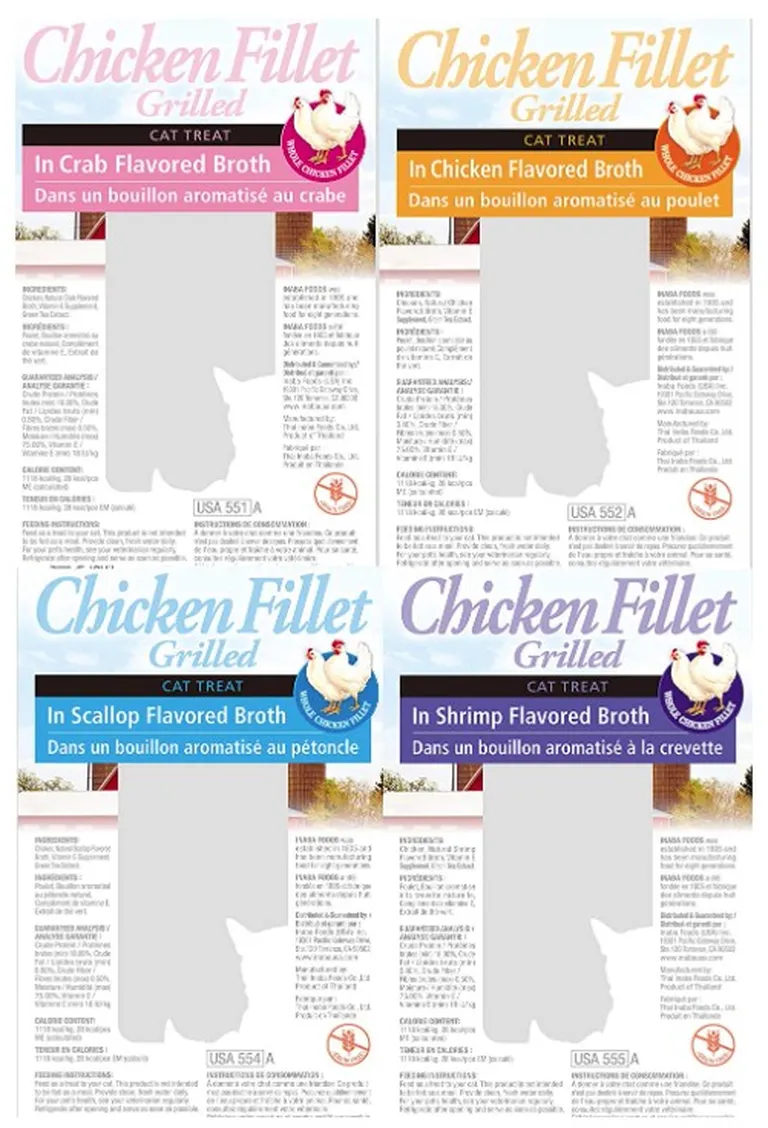 Inaba Chicken Fillet Cat Treat Whole Chicken Fillet Variety Pack Photo 2
