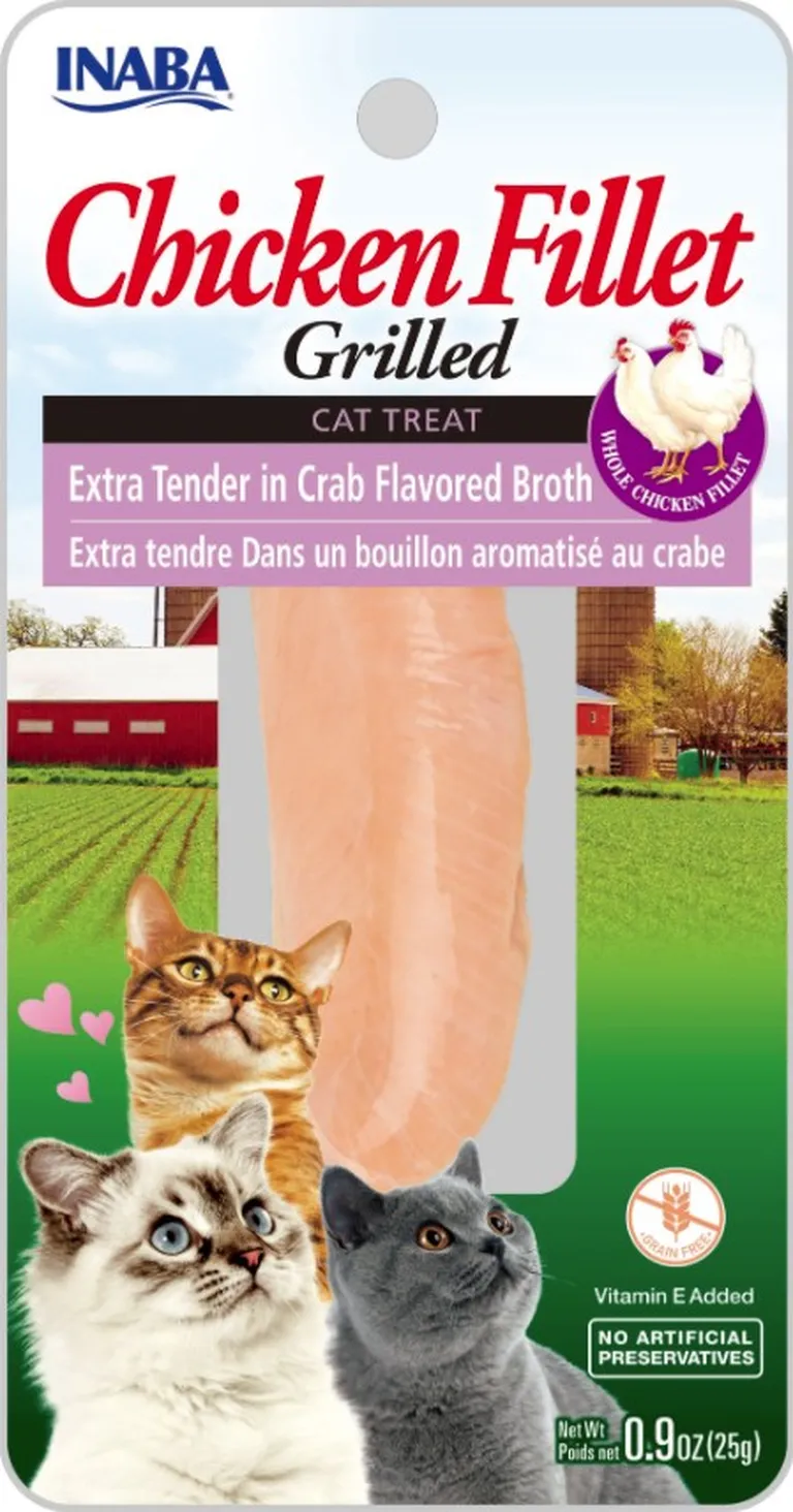Inaba Chicken Fillet Grilled Cat Treat Extra Tender in Crab Flavored Broth Photo 1