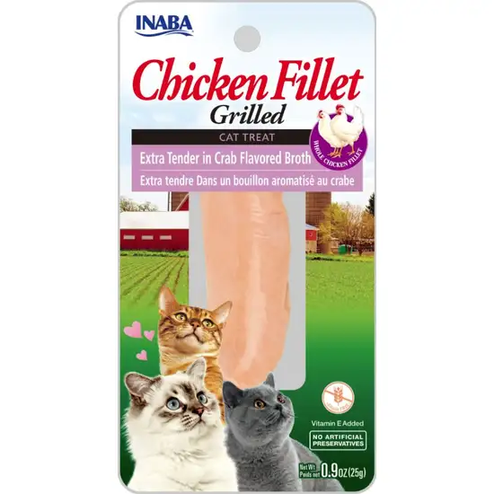 Inaba Chicken Fillet Grilled Cat Treat Extra Tender in Crab Flavored Broth Photo 1