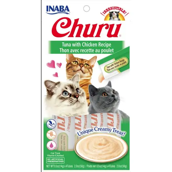 Inaba Churu Tuna with Chicken Recipe Creamy Cat Treat Photo 1