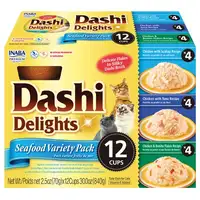 Photo of Inaba Dashi Delight Seafood Flavored Variety Pack Bits in Broth Cat Food Topping