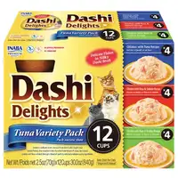 Photo of Inaba Dashi Delight Tuna Flavored Variety Pack Bits in Broth Cat Food Topping