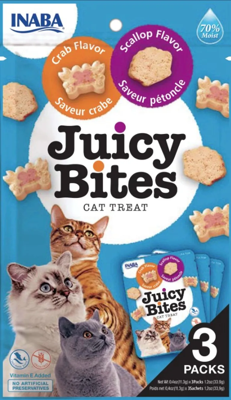 Inaba Juicy Bites Cat Treat Scallop and Crab Flavor Photo 1