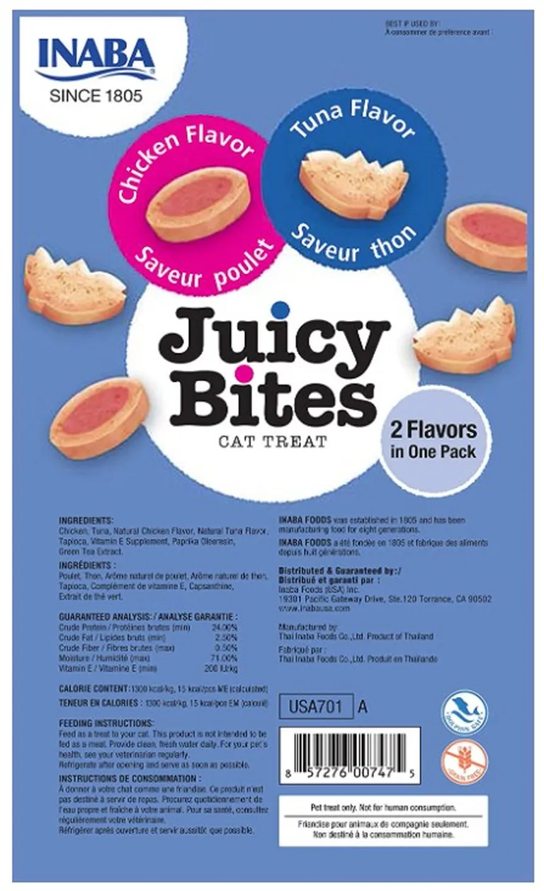 Inaba Juicy Bites Cat Treat Tuna and Chicken Flavor Photo 2