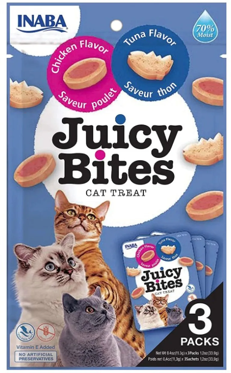 Inaba Juicy Bites Cat Treat Tuna and Chicken Flavor Photo 1