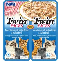 Photo of Inaba Twin Packs Tuna and Chicken with Scallop Recipe in Scallop Broth Side Dish for Cats