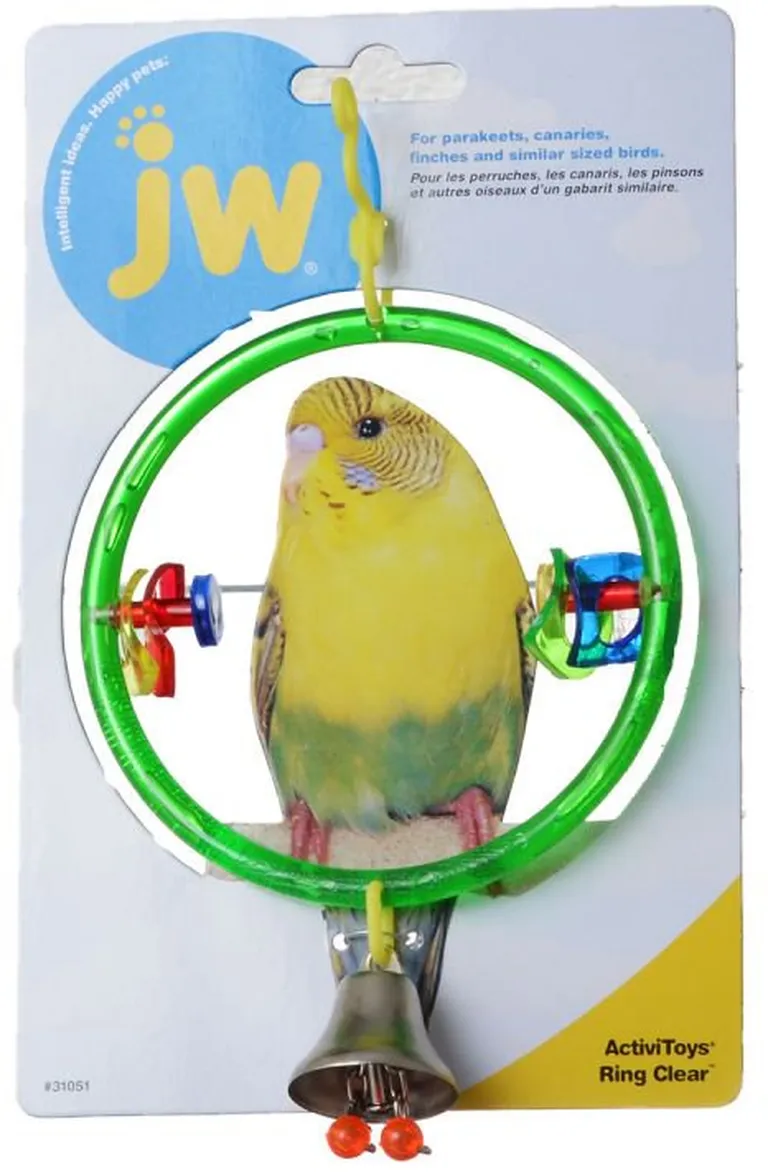 JW Pet ActiviToys Ring Clear with Bell for Parakeets, Canaries, Finches and Similar Sized Birds Photo 1