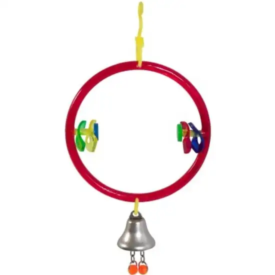 JW Pet ActiviToys Ring Clear with Bell for Parakeets, Canaries, Finches and Similar Sized Birds Photo 2